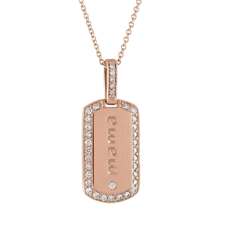 Women’s engagement necklace-Isla MAMA Diamond Tag Necklace