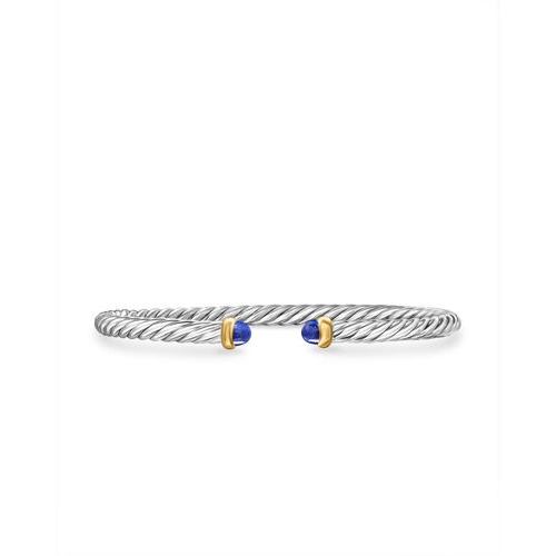 Women’s gemstone bangle-David Yurman 4mm Modern Cable Flex Bracelet