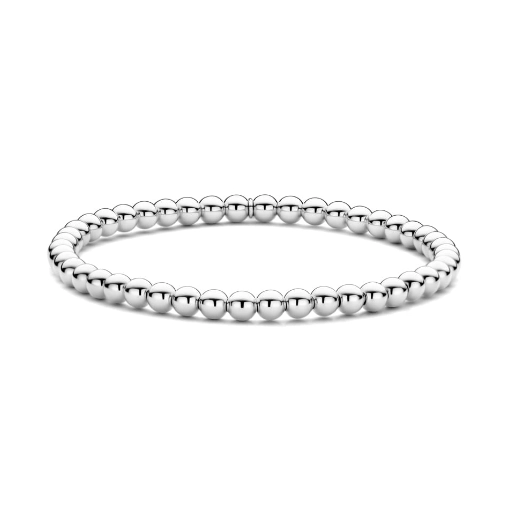 Women’s boho bracelet-Hulchi Belluni 18K White Gold 4mm Tresore Bracelet