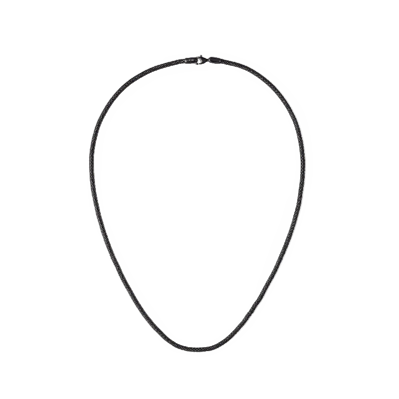 Women’s exclusive necklace design-Tide Mesh Necklace Black 2.8