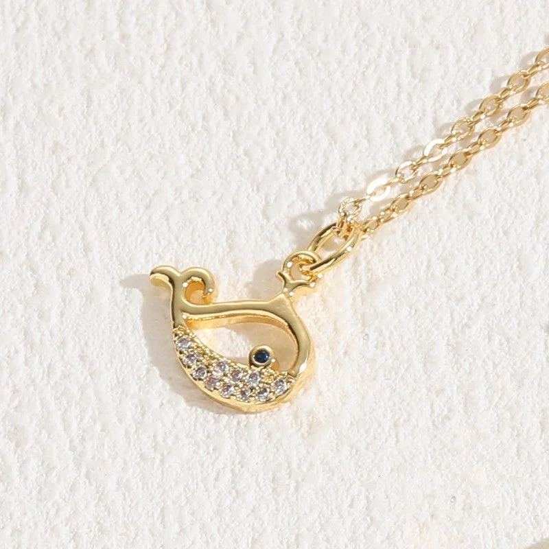 Whale 14K Real Gold