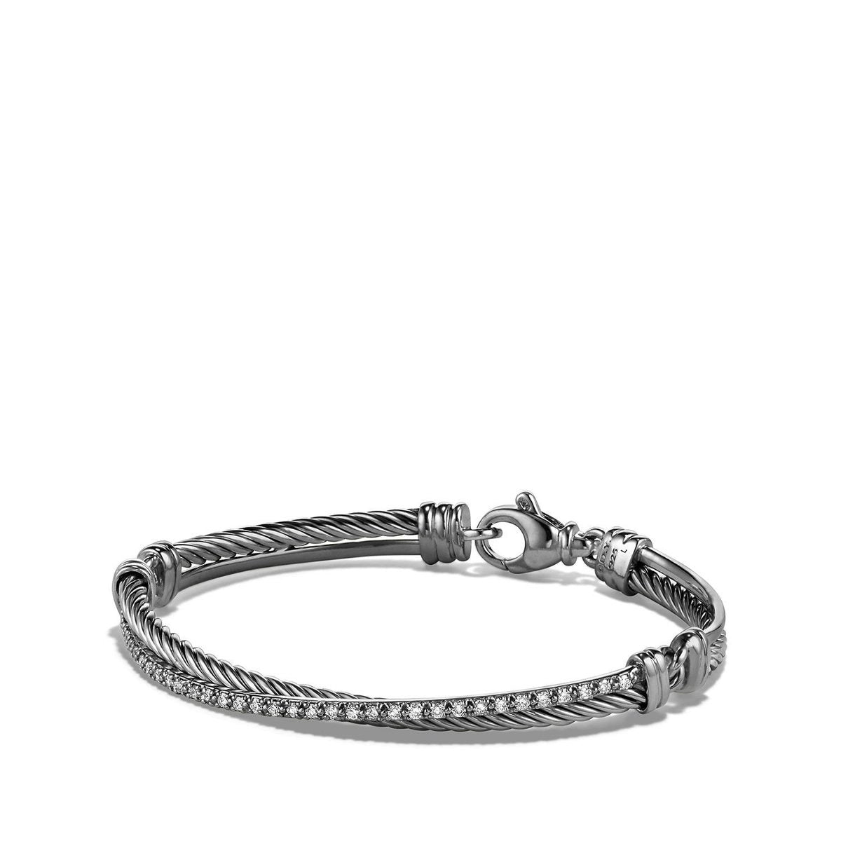 Women’s luxury bangle-David Yurman 3mm Linked Crossover Bracelet