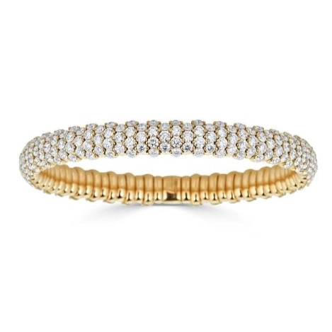 Women’s tennis bracelet-Zydo 18K Yellow Gold Diamond Stretch Bracelet