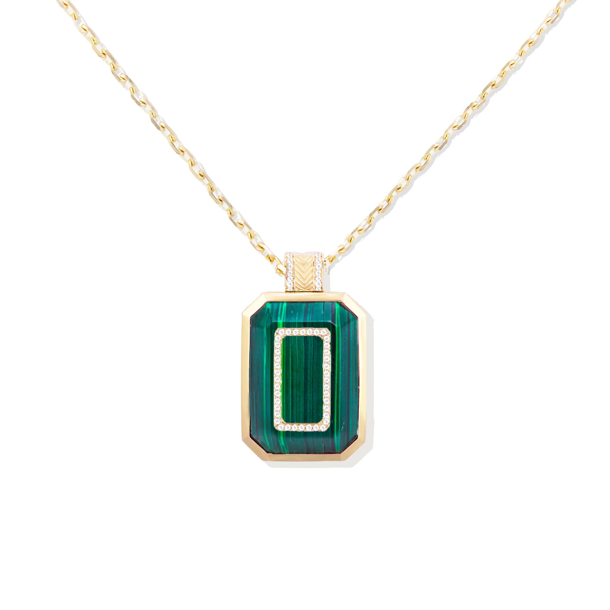 Women’s dazzling diamond necklace-Spark Emerald Cut Gemstone Pendant Necklace