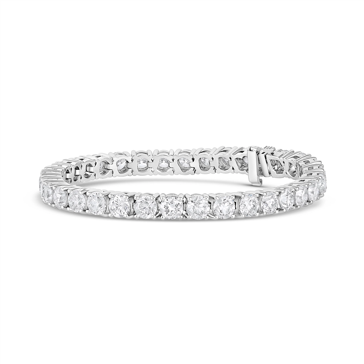 Women’s elegant bangle-14K White Gold Diamond Tennis Bracelet