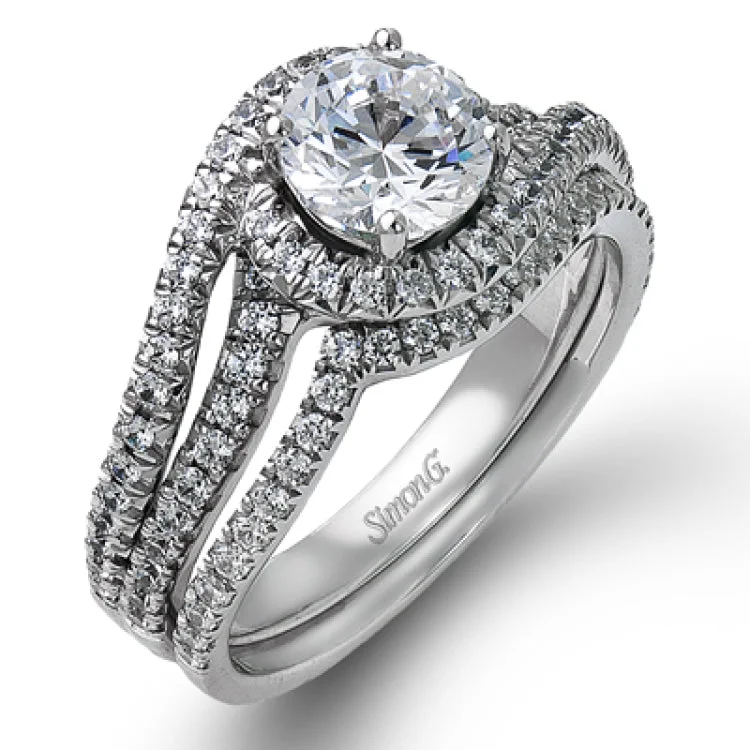 Women’s fancy-cut engagement ring-TR203 WEDDING SET