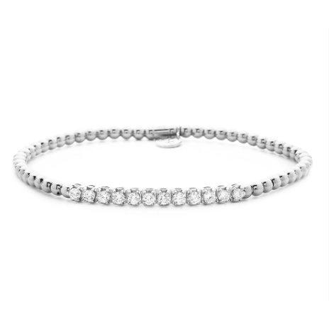 Women’s romantic bracelet-Hulchi Belluni 18K White Gold Tresore Diamond Bracelet