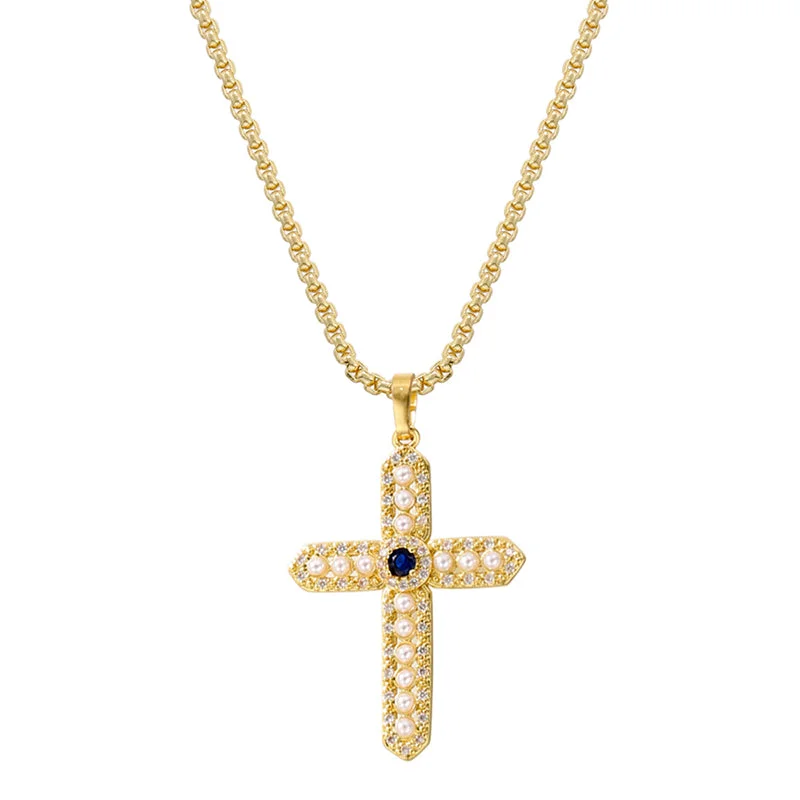 Gold Cross Necklace 1