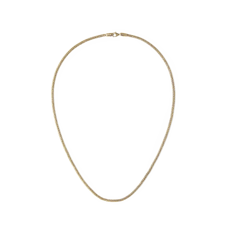 Women’s layered chain necklace-Tide Mesh Necklace Gold 2.8