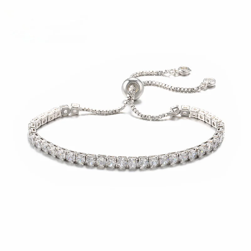 3mm White Gold Color Bracelet