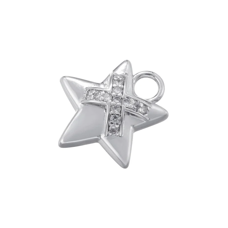 Vd1360 White Gold Color Five-Pointed Star