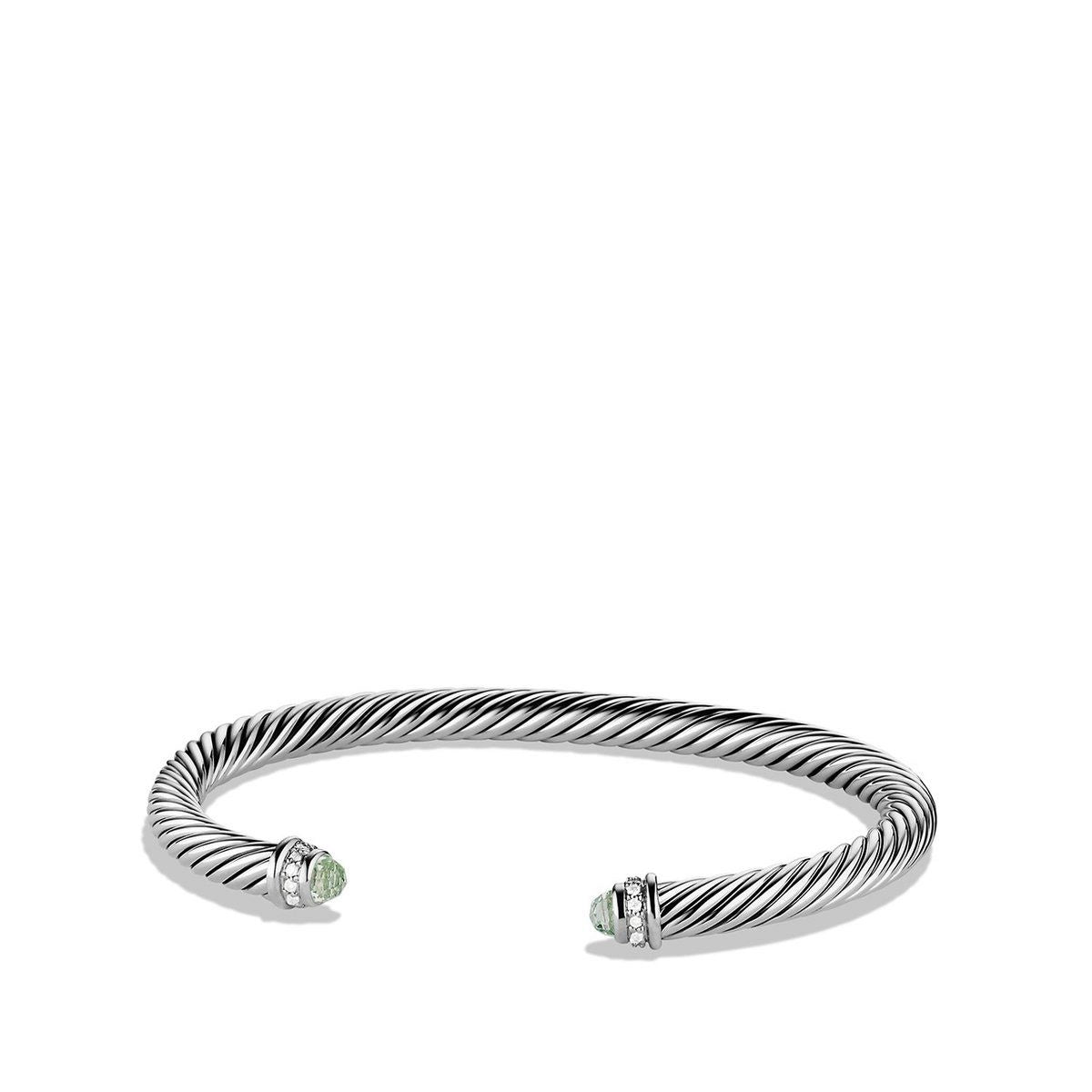 Women’s gemstone charm bracelet-David Yurman 5mm Classic Cable Bracelet