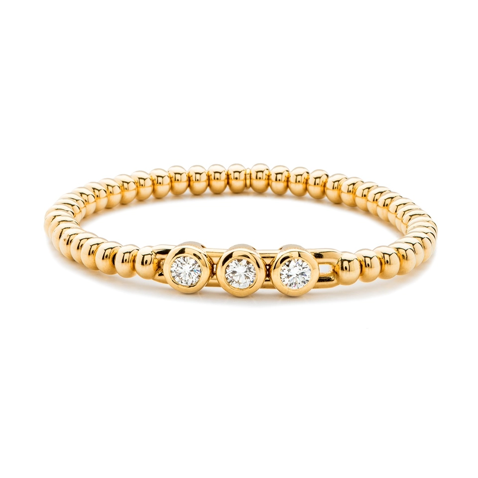 Women’s tennis bracelet-Hulchi Belluni 18K Yellow Gold Tresore Diamond Bracelet