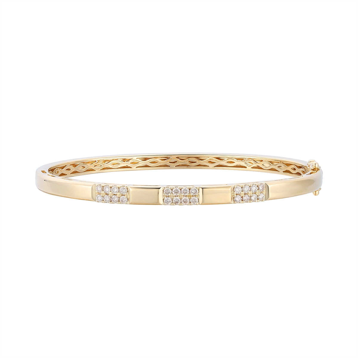 Women’s radiant bracelet-Le Vian 14K Honey Gold Diamond Bangle Bracelet