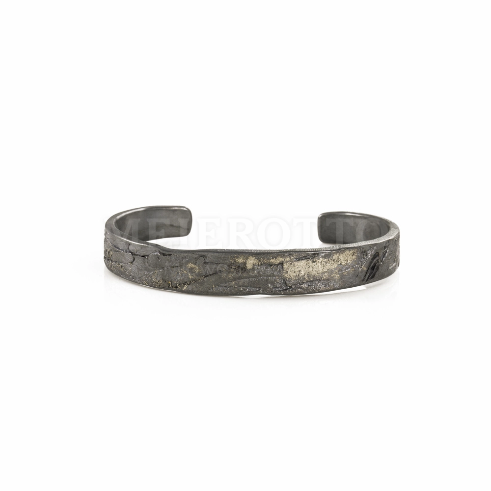 Women’s custom-designed bracelet-Todd Reed Patinated Silver Palladium Organic Cuff Bracelet