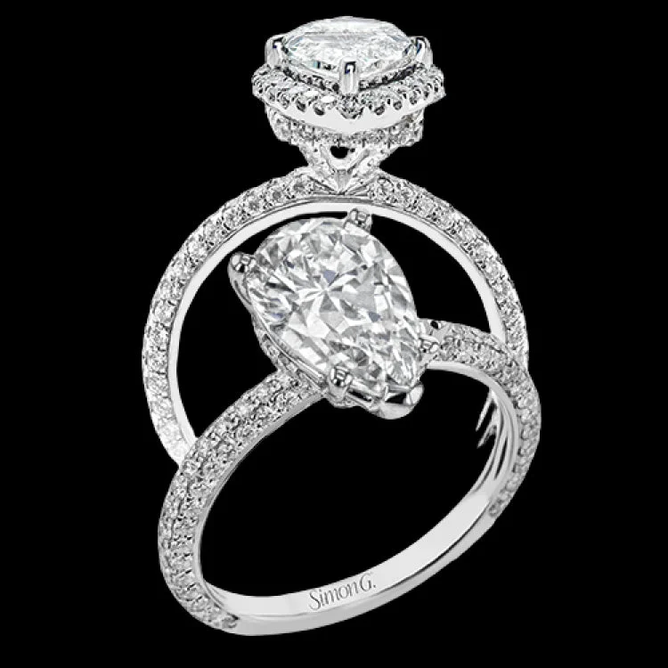 Women’s unique round cut engagement ring-LR3022-PR ENGAGEMENT RING