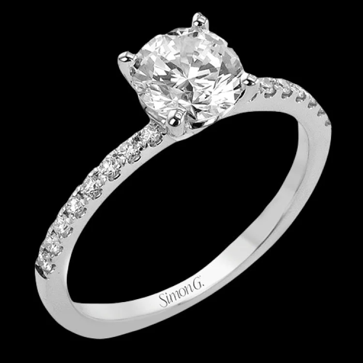 Women’s unique round cut engagement ring-LR3235 WEDDING SET