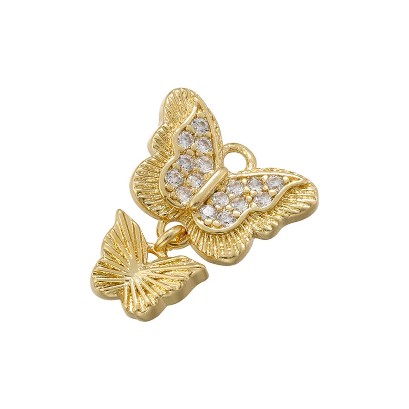 Vd1358 Golden Double Butterfly