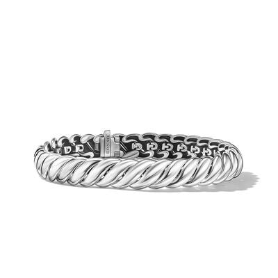 Women’s emerald bracelet-David Yurman 8.5mm Sculpted Cable Bracelet