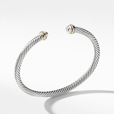 Women’s trendy gold bangle-David Yurman 4mm Classic Cable Bracelet