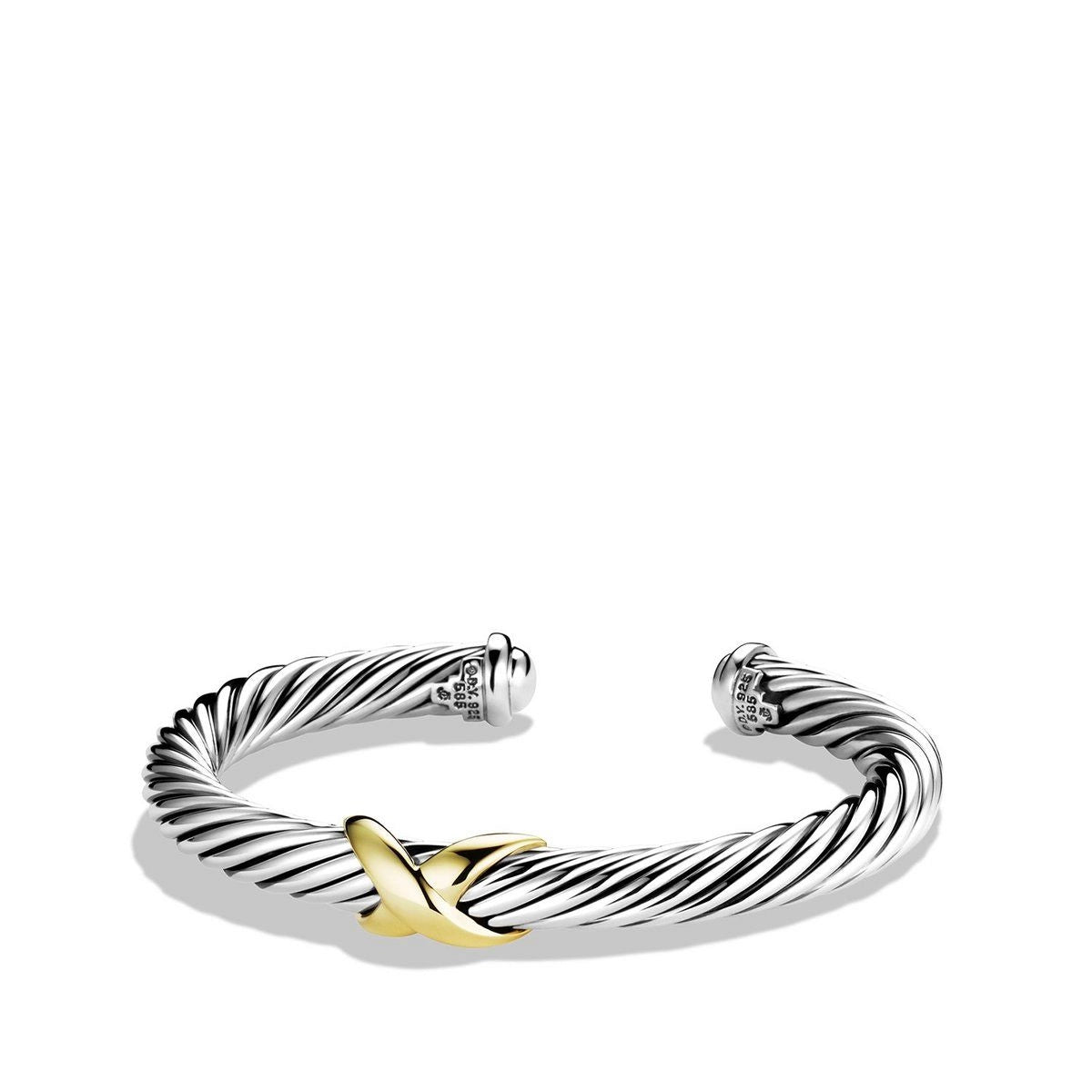 Women’s custom gold bracelet-David Yurman 7mm X Classic Cable Bracelet