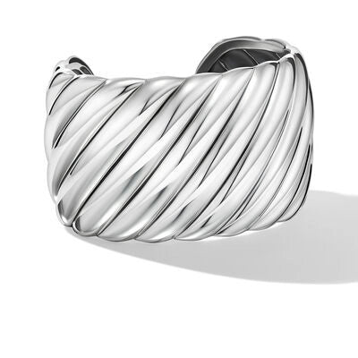 Women’s simple bracelet-David Yurman 40mm Sculpted Cuff Bracelet