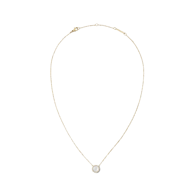 Women’s fashionable gold necklace-Audrey Necklace Mother of Pearl Gold