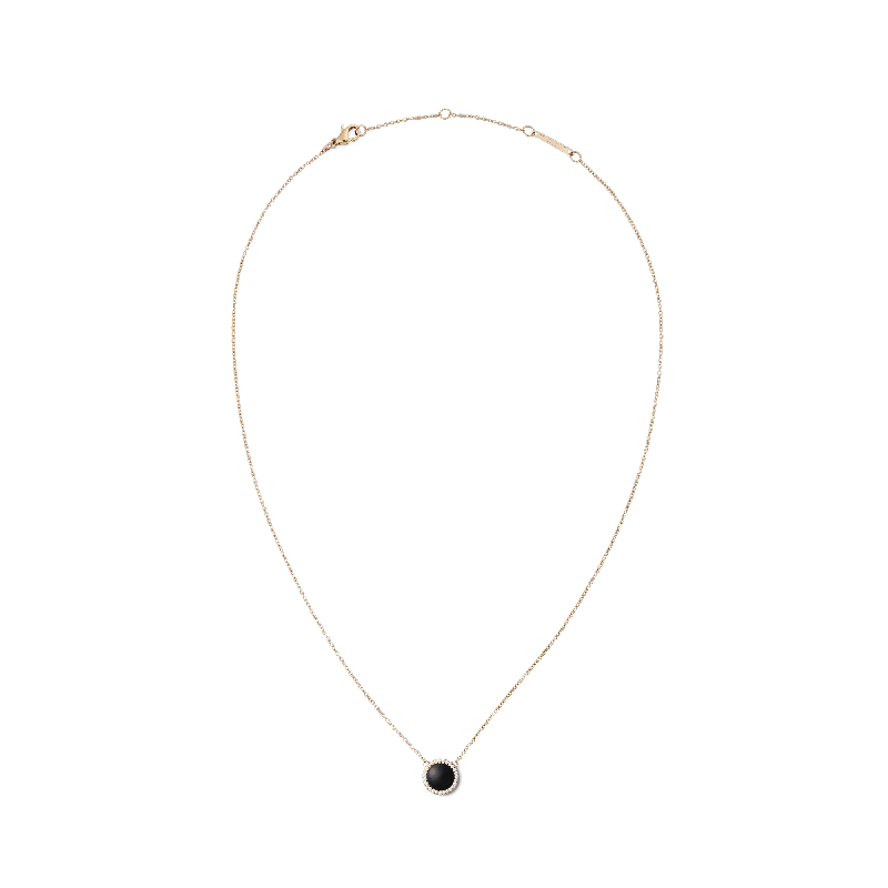 Women’s romantic necklace-Audrey Necklace Black Agathe Rose Gold