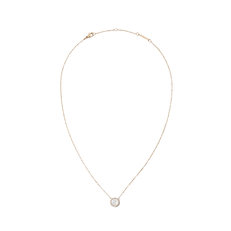 Women’s delicate necklace-Audrey Necklace Mother of Pearl Rose Gold