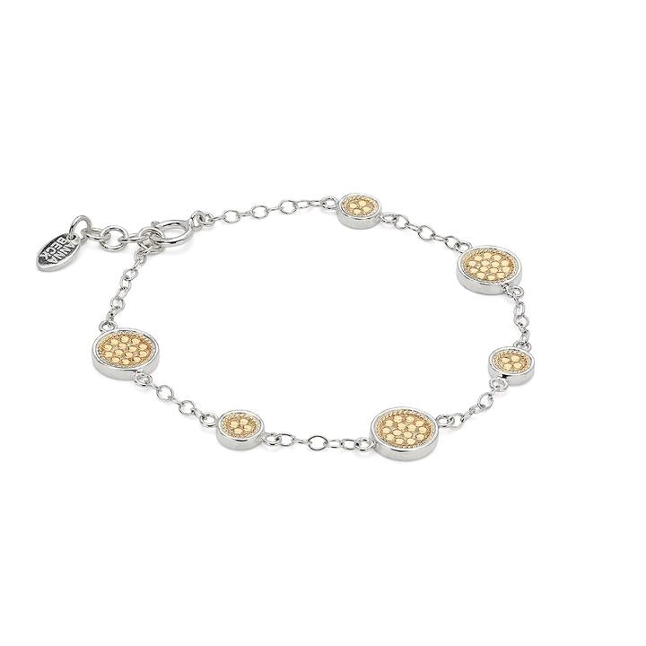 Women’s matching bracelet set-Anna Beck Classic Station Bracelet - Gold Plated