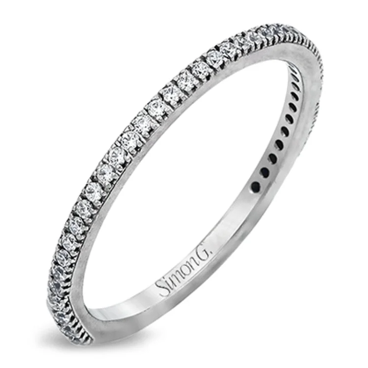 Women’s platinum engagement ring with diamonds-PR108-B-TQ WEDDING BAND