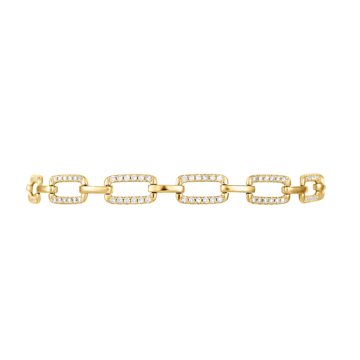 Women’s bracelet set-14K Yellow Gold Diamond Link Bracelet