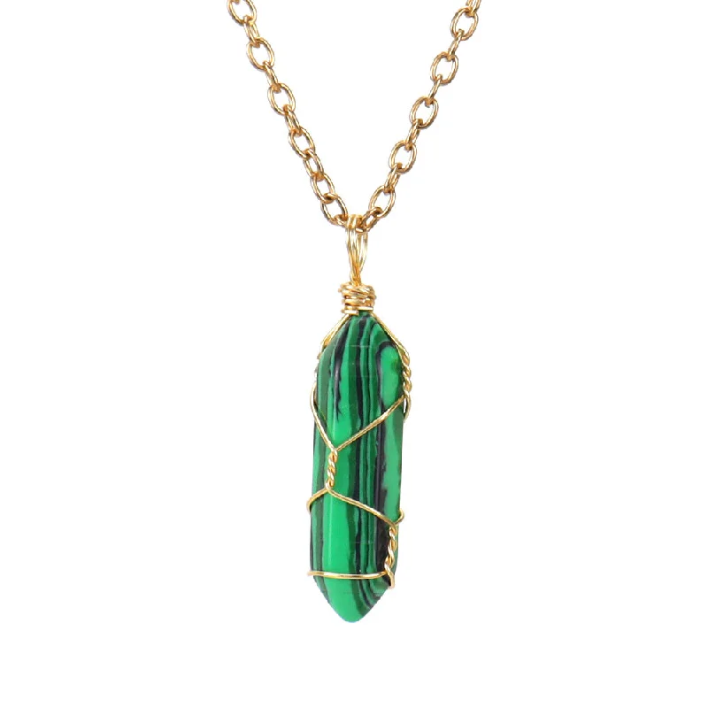 Synthetic Malachite (Including Chain)