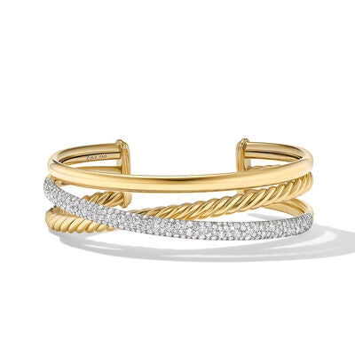 Women’s gemstone bangle-David Yurman 20mm Crossover Cuff Bracelet