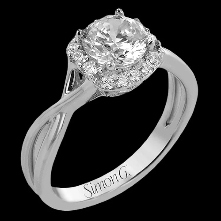 Women’s engagement ring with side stones-LR2625-A ENGAGEMENT RING