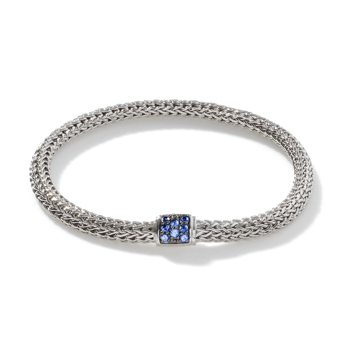 Women’s antique bracelet-John Hardy Classic Chain Sterling Silver X-Small Bracelet with Blue Sapphire