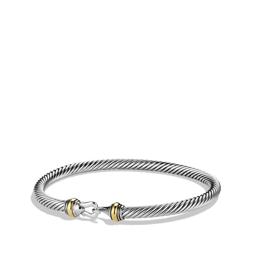 Women’s floral bracelet-David Yurman 4mm Buckle Classic Cable Bracelet