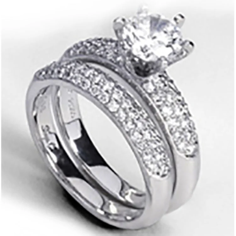 Women’s classic solitaire diamond engagement ring-LP1064 WEDDING SET