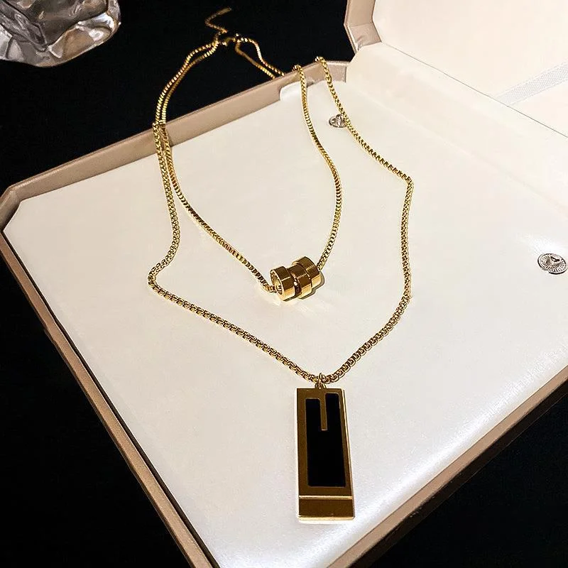 24 Necklace-Gold (Double Layer)