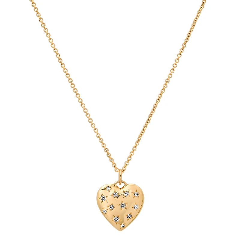 Women’s trendy necklace-Starry Speckled Heart Necklace