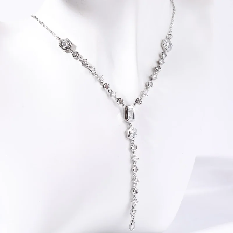 Silver Zirconium Necklace