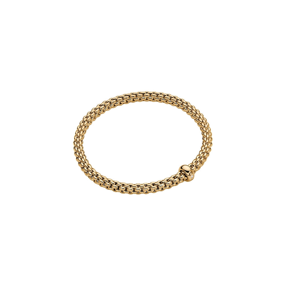 Women’s adjustable bracelet-Fope 18K Yellow Gold Solo Collection Diamond Bracelet, Medium Size