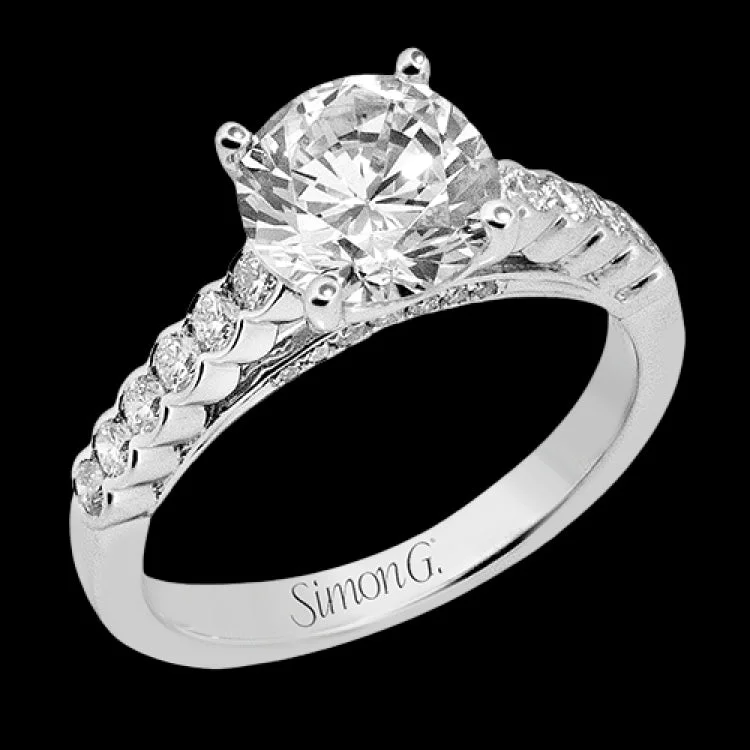 Women’s radiant cut engagement ring-LR3365 ENGAGEMENT RING