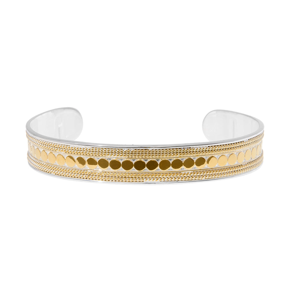 Women’s pearl bracelet-Anna Beck Gili Skinny Cuff Bracelet - Gold Plated