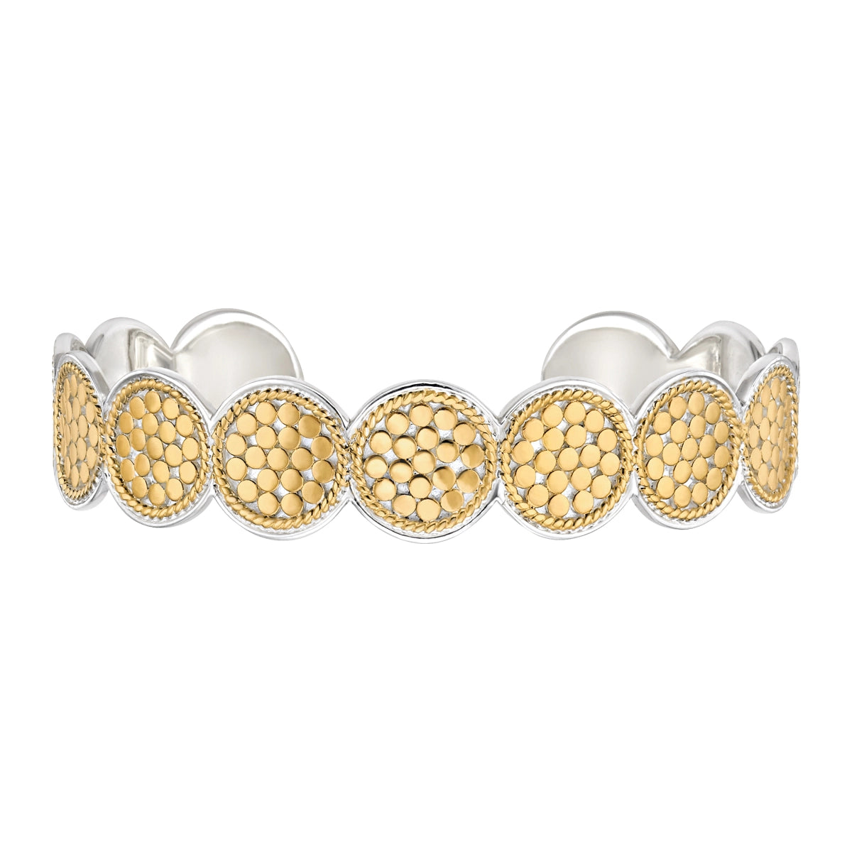 Women’s exclusive bracelet-Anna Beck Disc Cuff Bracelet - Gold Plated