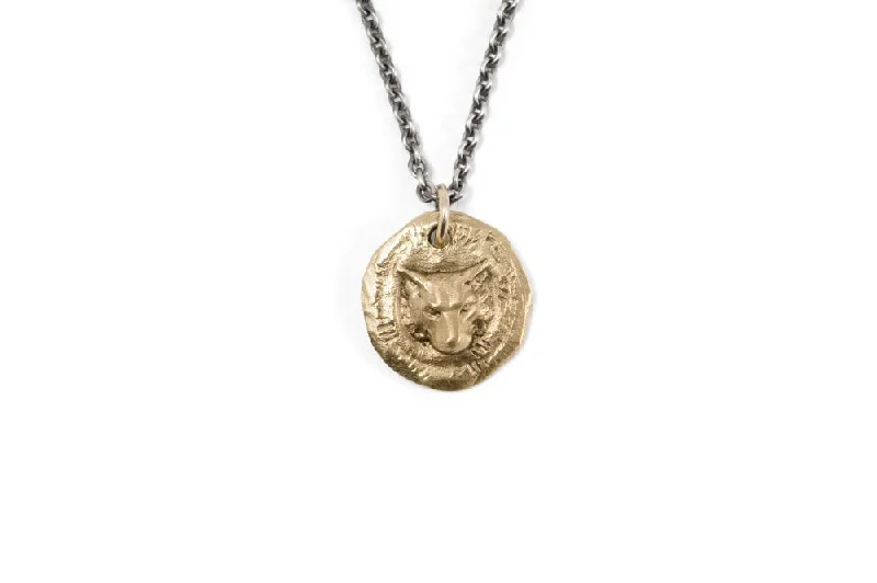 Women’s luxury necklace-#057 - Necklace Wolf - GOLD