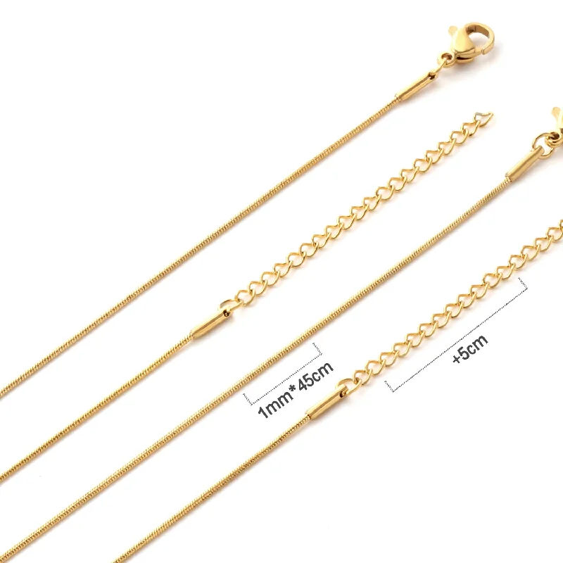 Women’s gold chain necklace-Simple Style Geometric Stainless Steel Plating Necklace 1 Piece