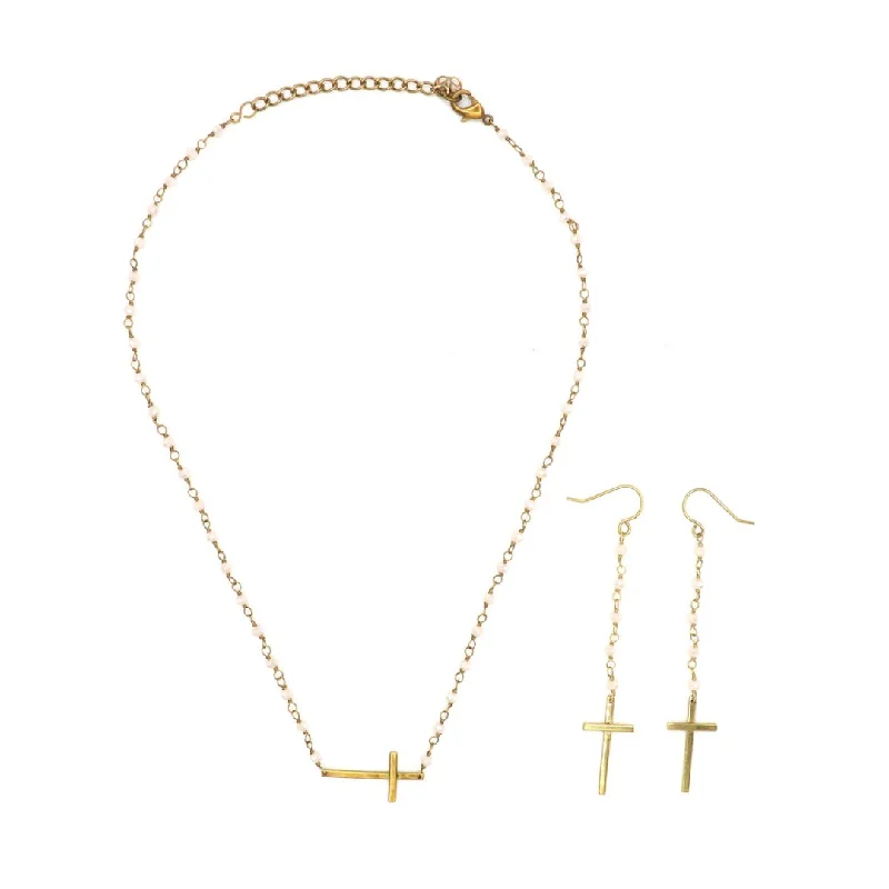 Women’s chic necklace-Crystal Trust Cross Necklace