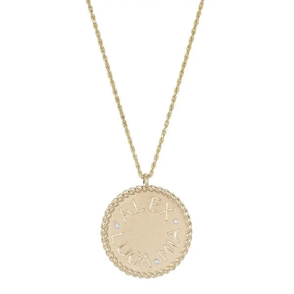 Women’s pendant necklace-Imperial Disc Pendant Necklace