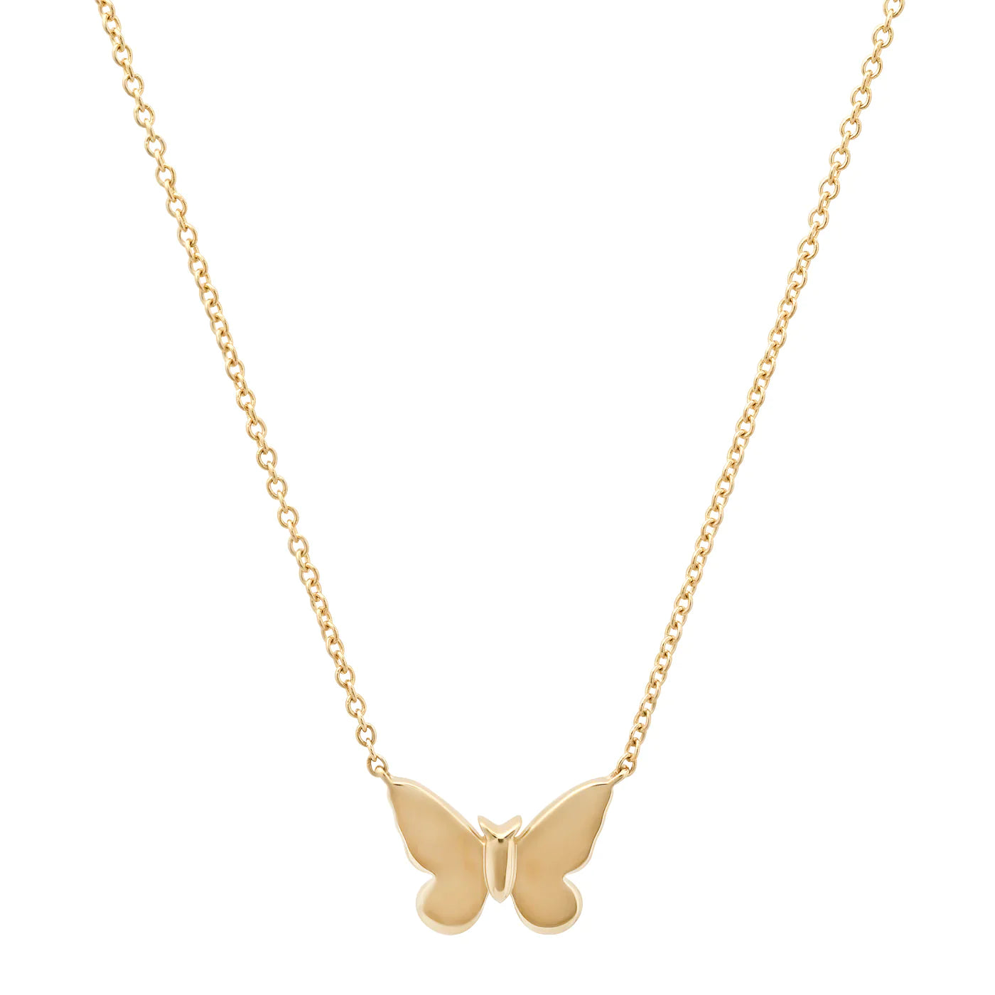 Women’s modern pendant necklace-Mini Golden Butterfly Necklace